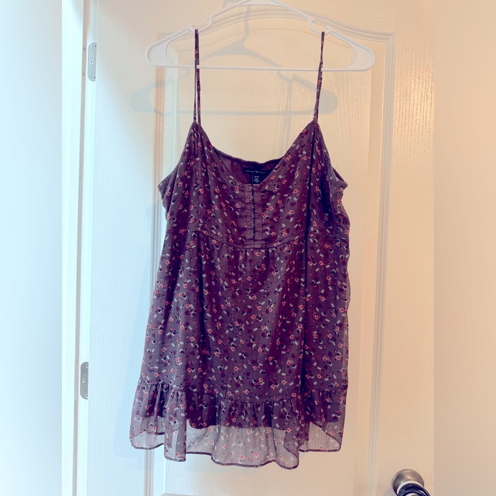American Eagle Summer Tank with Flattering Flowing Cut